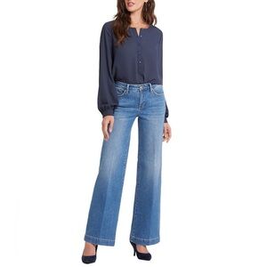 NYDJ Teresa Wide Leg High-Rise Lift Tuck® Jeans Sz 8